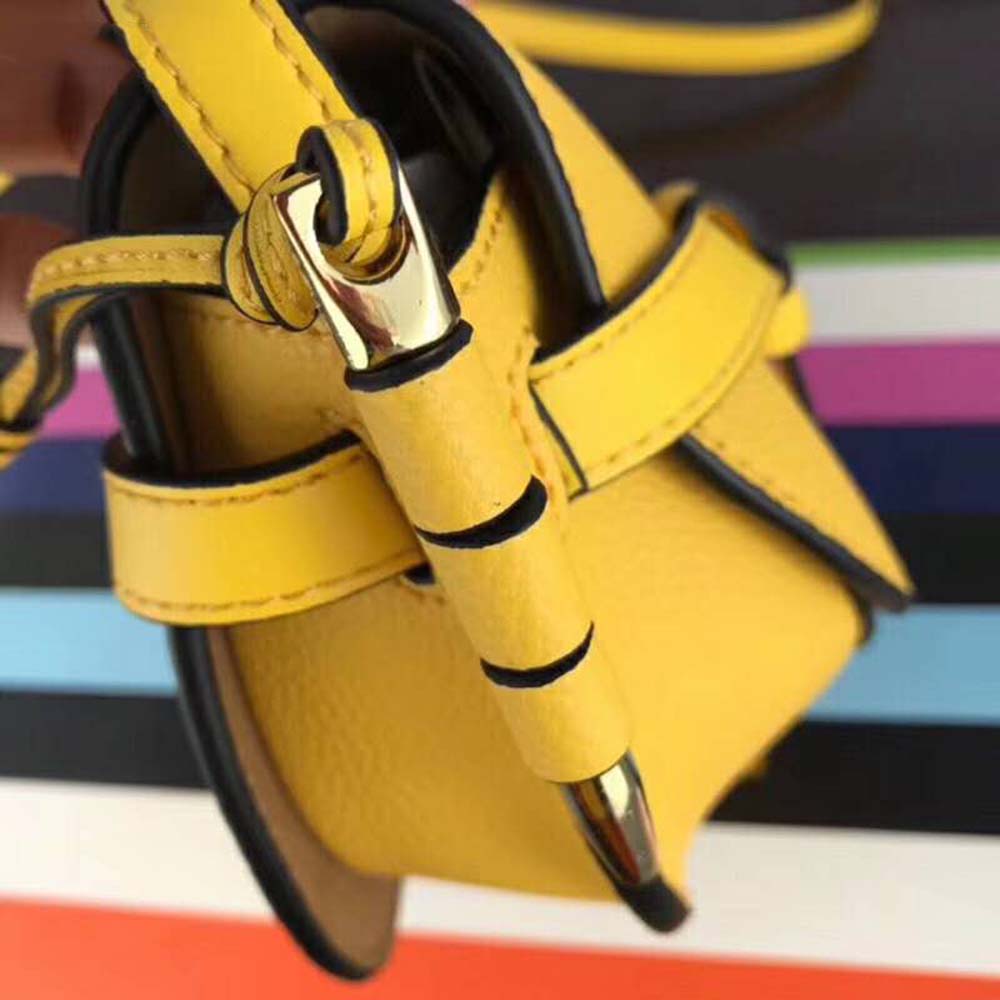 Loewe Women Gate Mini Bag Yellow Soft Grained Calf Leather - image 7