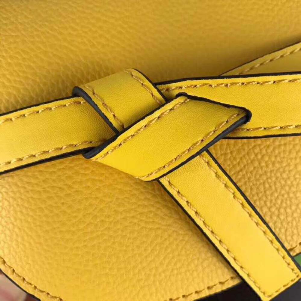 Loewe Women Gate Mini Bag Yellow Soft Grained Calf Leather - image 6