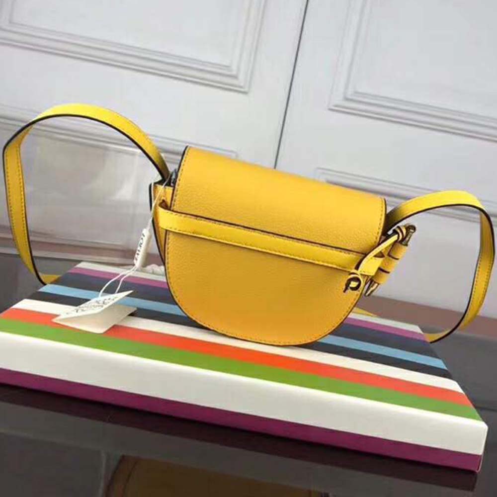 Loewe Women Gate Mini Bag Yellow Soft Grained Calf Leather - image 4