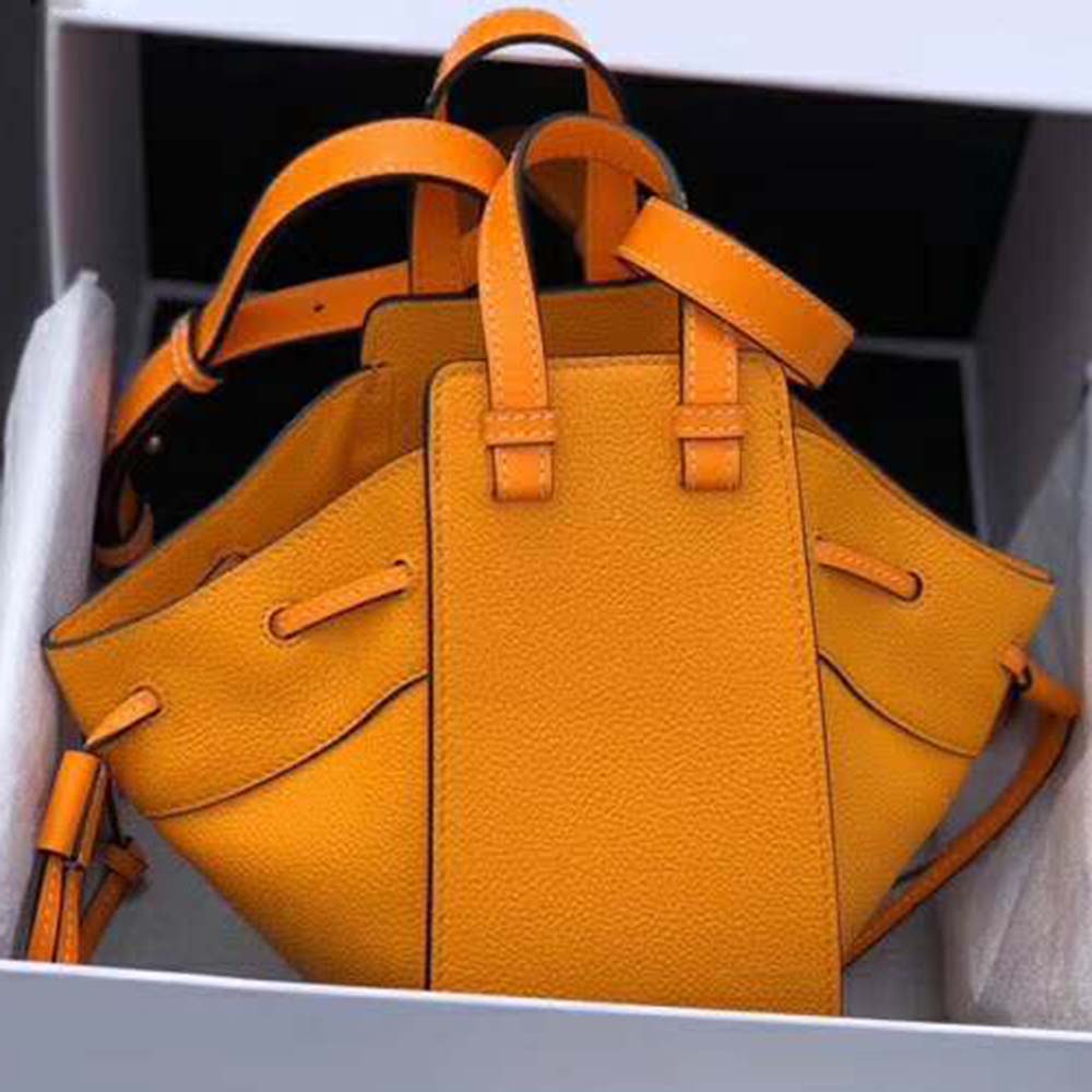 Close-up of gold hardware on Loewe Women Hammock Dw Mini Bag