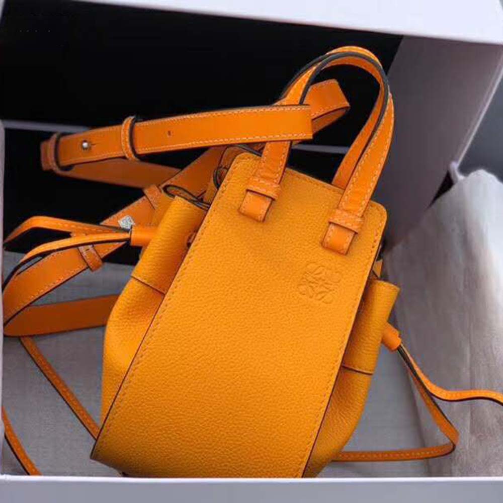 Side angle showing silhouette of Loewe Women Hammock Dw Mini Bag