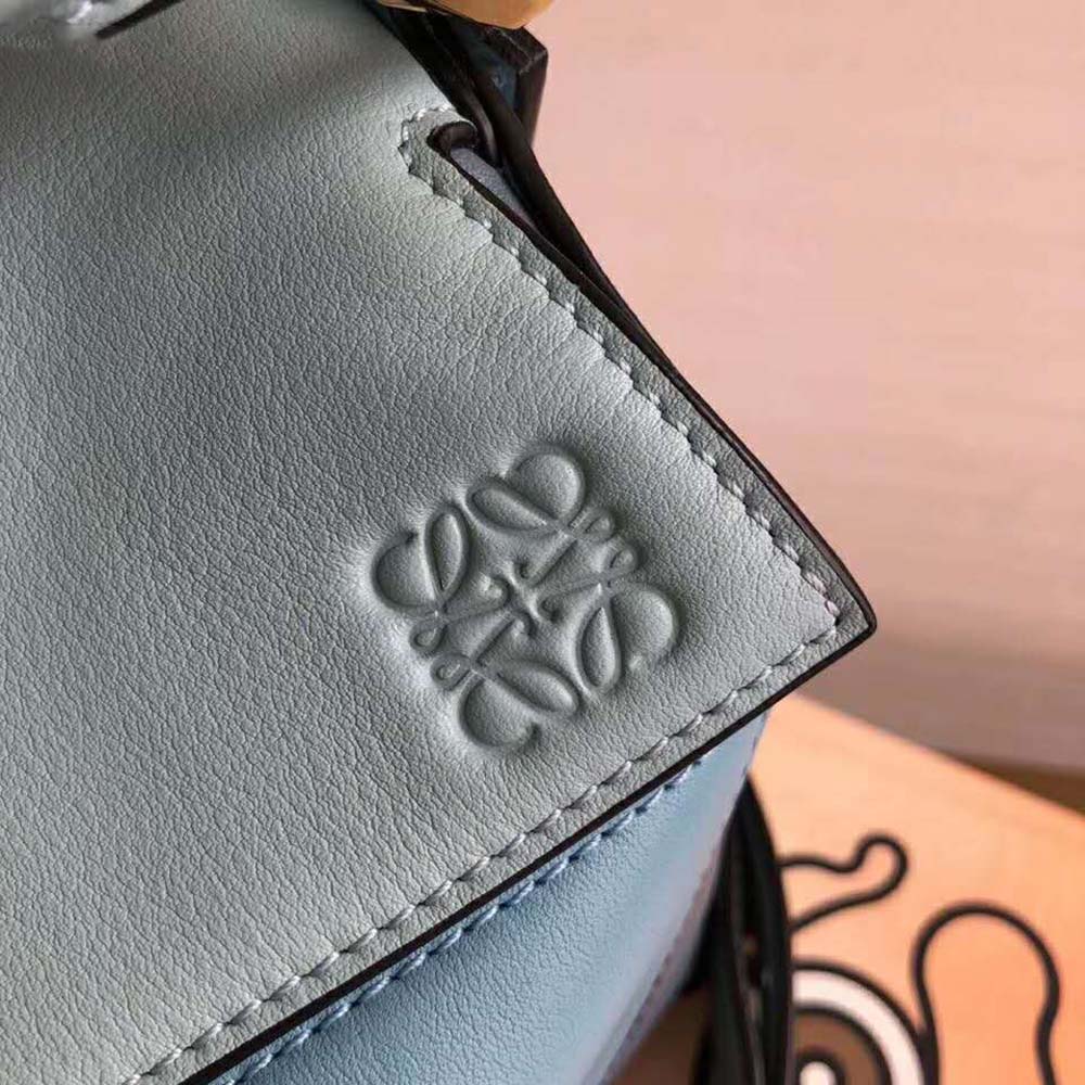 Loewe Women Puzzle Small Bag in Classic Calf Leather-Blue - image 9