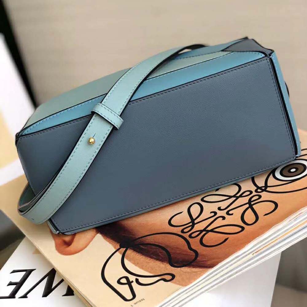 Loewe Women Puzzle Small Bag in Classic Calf Leather-Blue - image 6