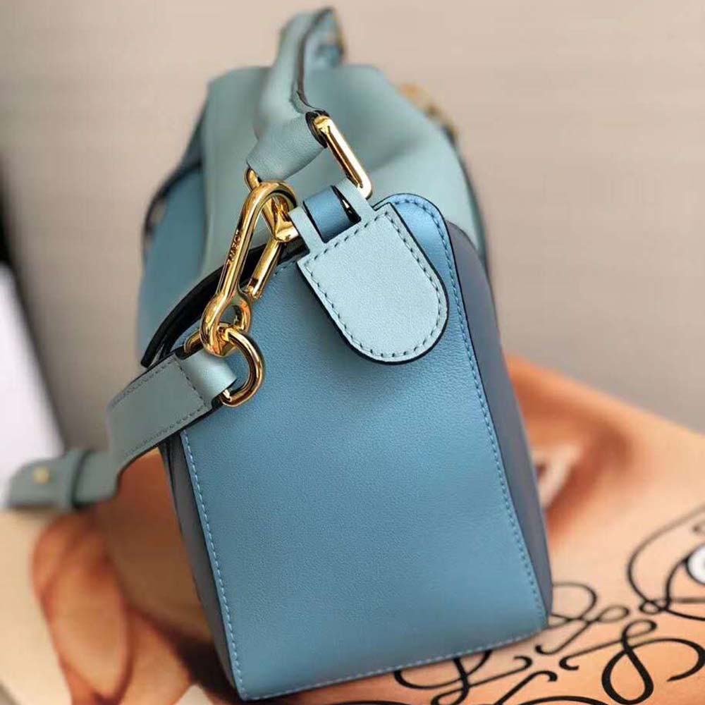 Loewe Women Puzzle Small Bag in Classic Calf Leather-Blue - image 4