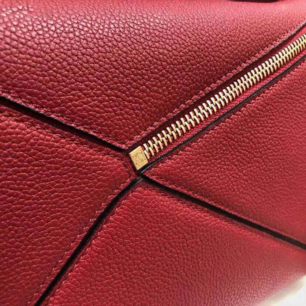 Loewe Women Puzzle Small Bag in Classic Calf Leather-Red - image 8