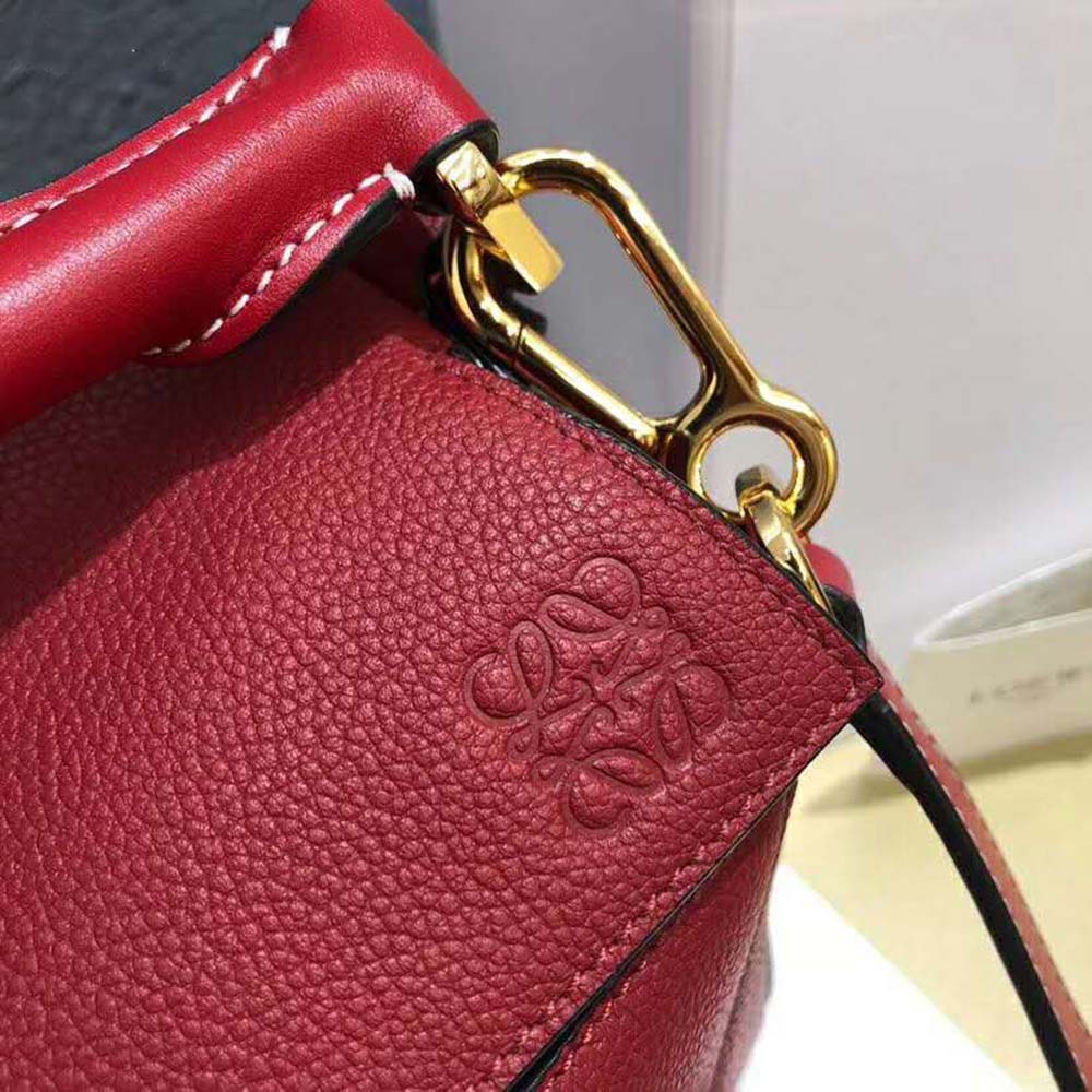 Loewe Women Puzzle Small Bag in Classic Calf Leather-Red - image 9