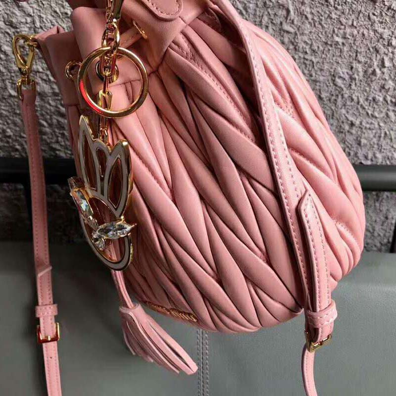 Miu Miu Women Matelasse Leather Bag-Pink - image 4
