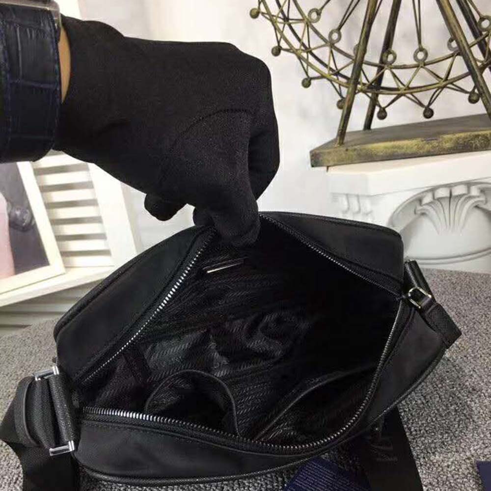 Prada Men Nylon Shoulder Bag-Black - image 8