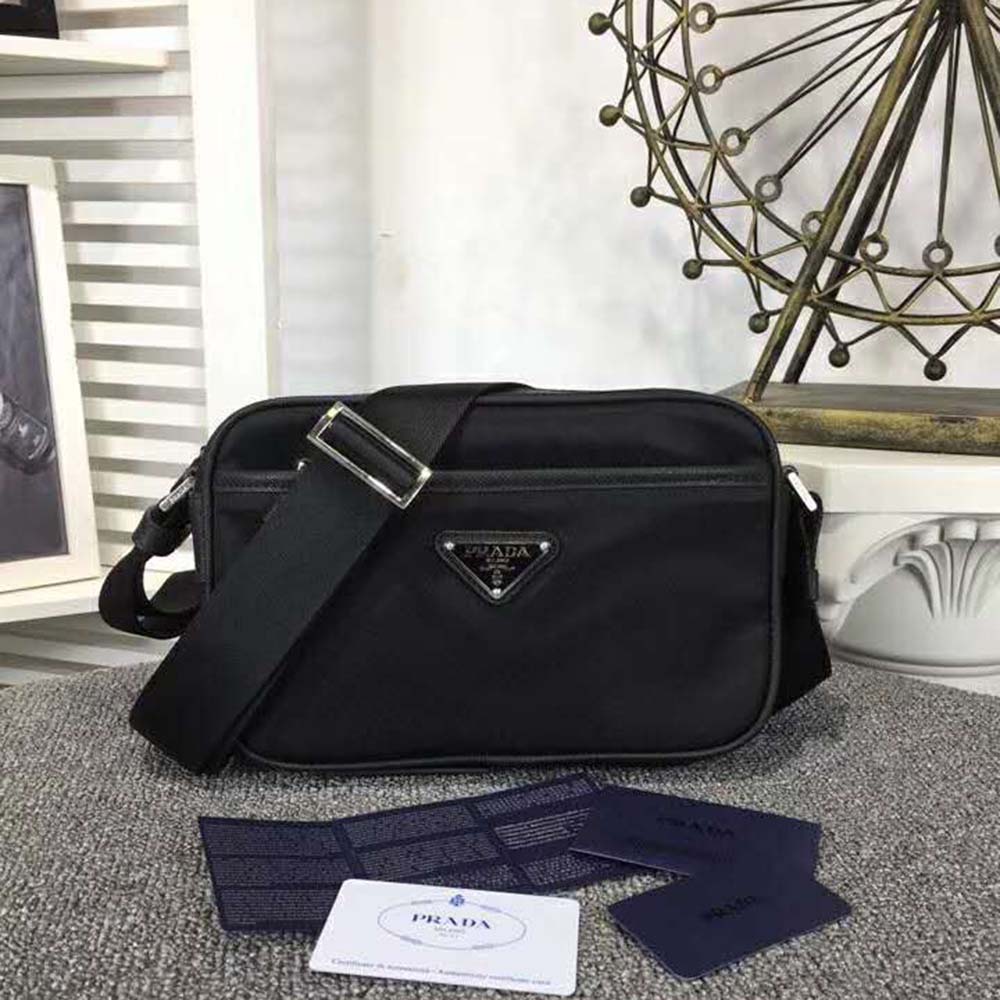 Prada Men Nylon Shoulder Bag-Black - image 4
