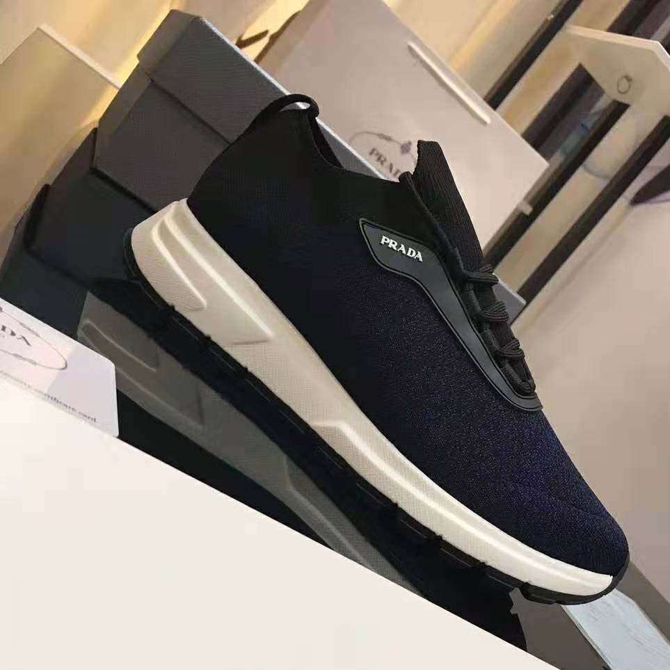 Prada Men PRAX 01 Knit Fabric Sneakers-Navy - image 4
