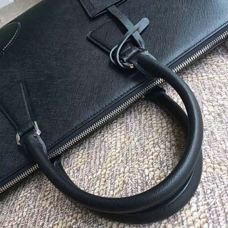 Prada Men Saffiano Leather Tote-Black - image 6