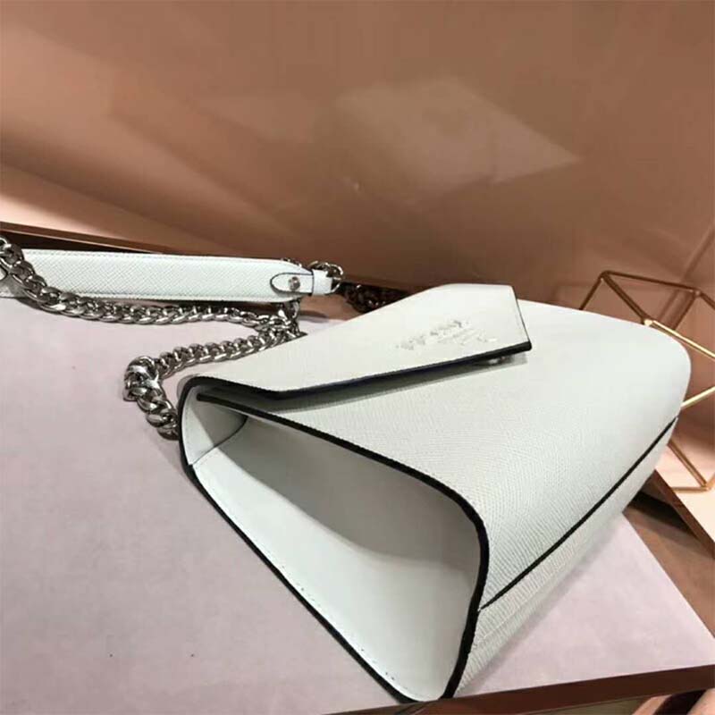 Prada Monochrome Saffiano Leather Bag-White - image 4