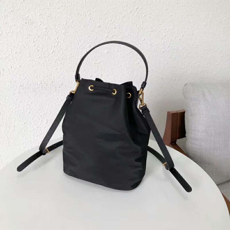Prada Unisex Fabric Shoulder Bag-Black - image 4