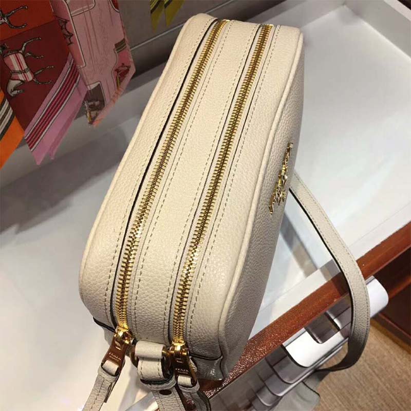 Prada Women Calf Leather Shoulder Bag-White - image 4