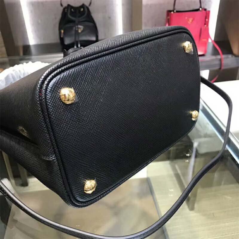 Prada Women Double Medium Bag in Saffiano Leather-Black - image 6