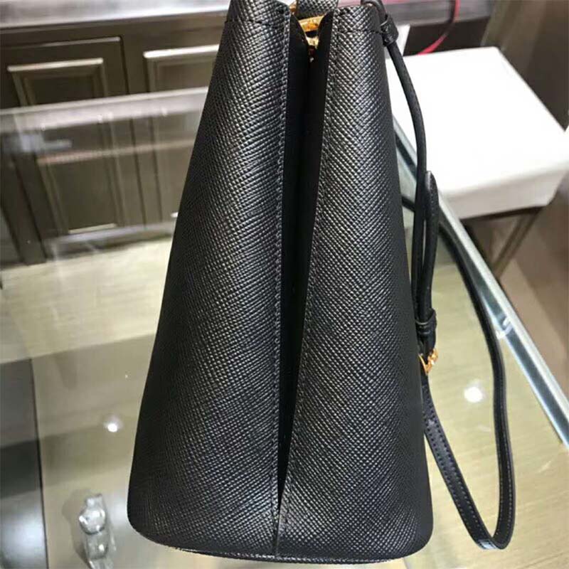 Prada Women Double Medium Bag in Saffiano Leather-Black - image 5