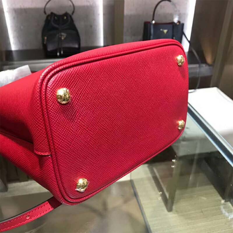 Prada Women Double Medium Bag in Saffiano Leather-Red - image 6