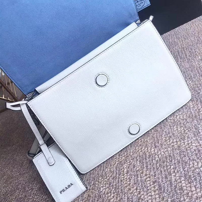 Prada Women Etiquette Bag in Calf Leather-White - image 8