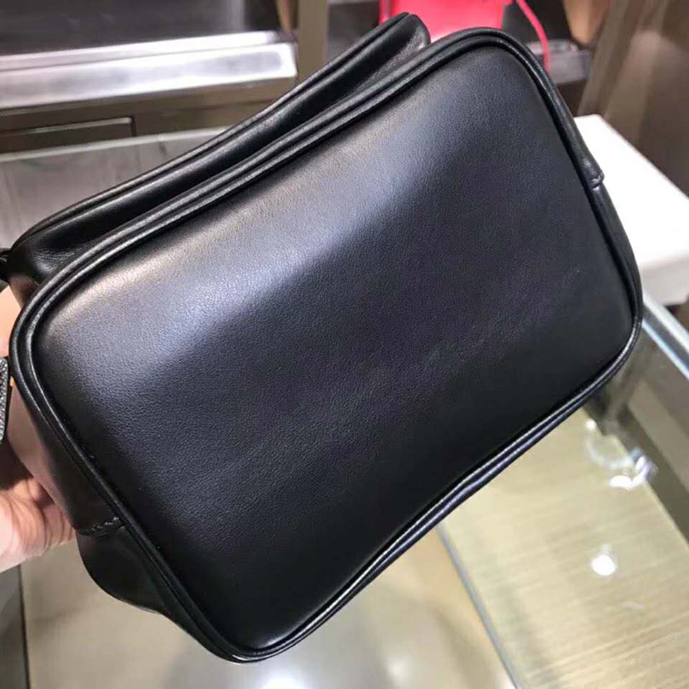Prada Women Leather Bucket Shoulder Bag-Black - image 7