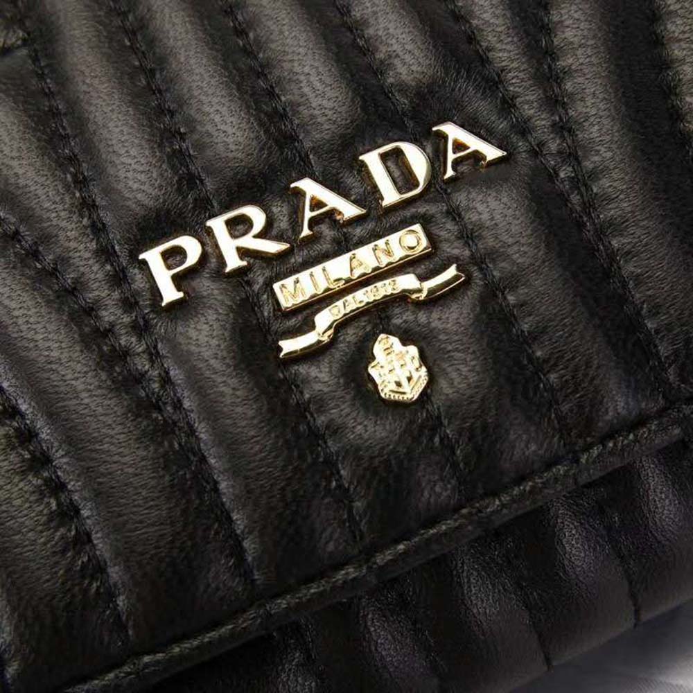 Prada Women Leather Mini Bag in Calf-Black - image 8