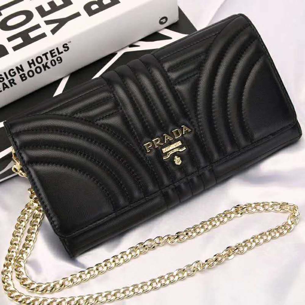 Prada Women Leather Mini Bag in Calf-Black - image 4