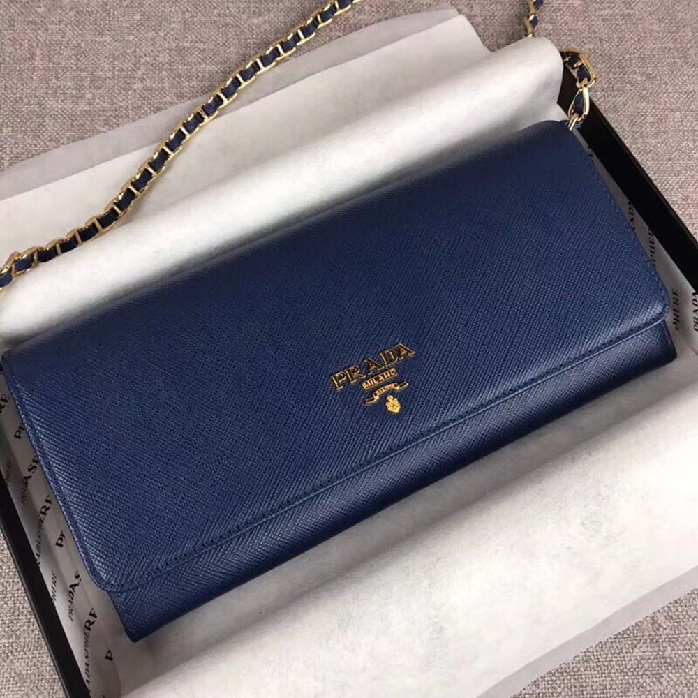Side angle showing structure of Prada Women Leather Shoulder Bag
