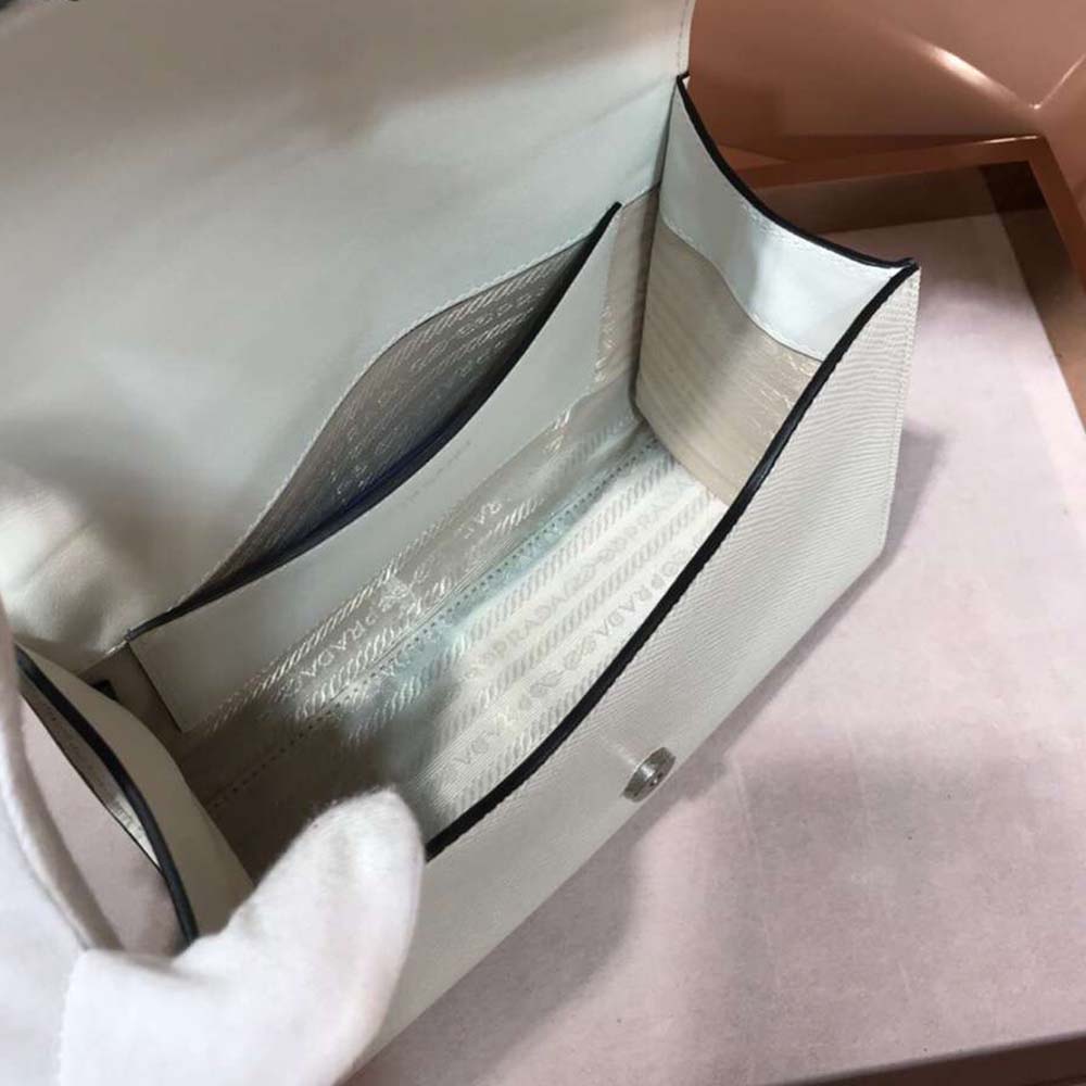 Prada Monochrome Saffiano Leather Bag-White - image 6
