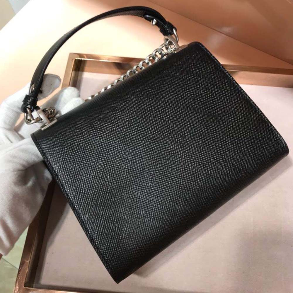 Prada Women Monochrome Saffiano Leather Bag-Black - image 4