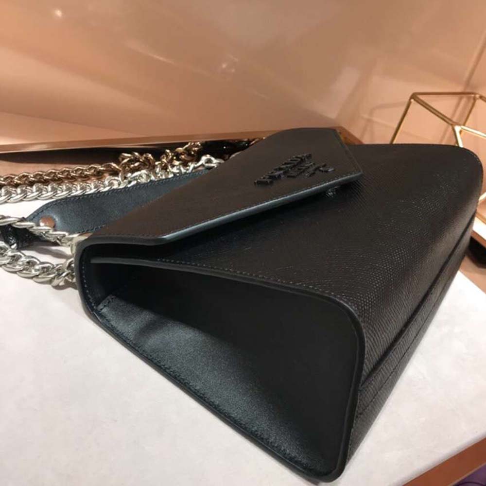 Prada Women Monochrome Saffiano Leather Bag-Black - image 5
