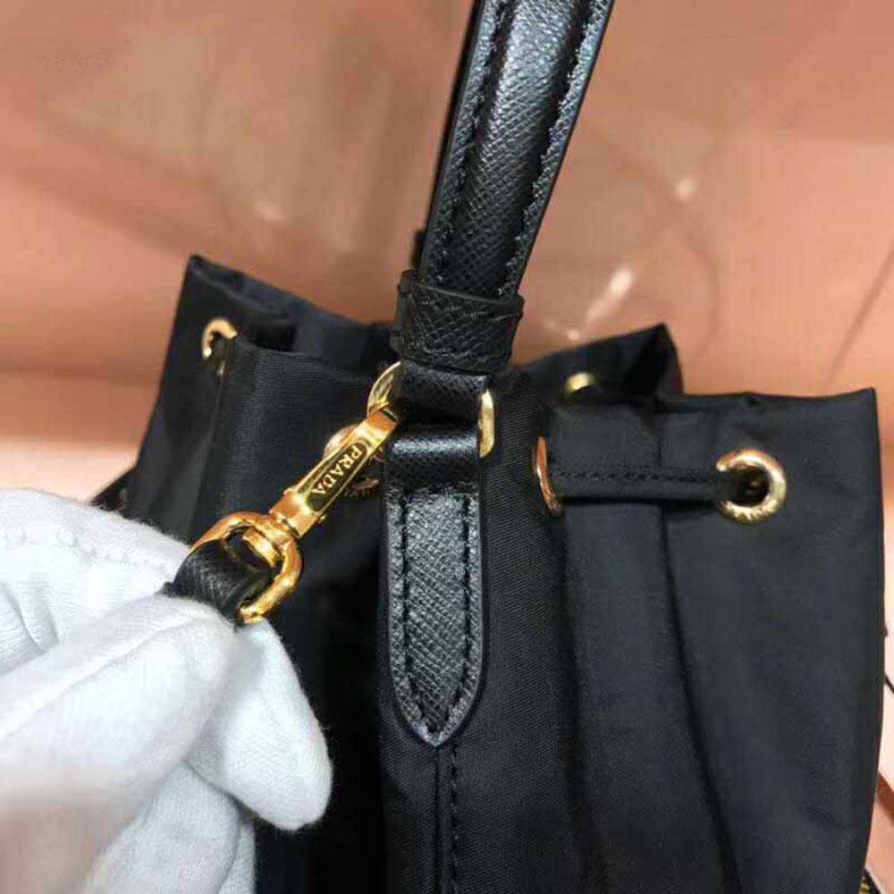 Prada Women Nylon Shoulder Bag-Black - image 8