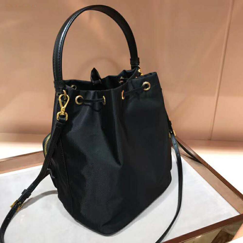 Prada Women Nylon Shoulder Bag-Black - image 6
