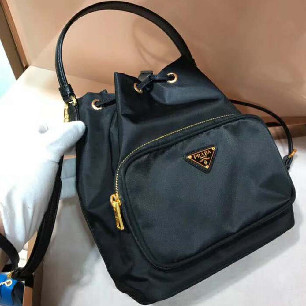 Prada Women Nylon Shoulder Bag-Black - image 5
