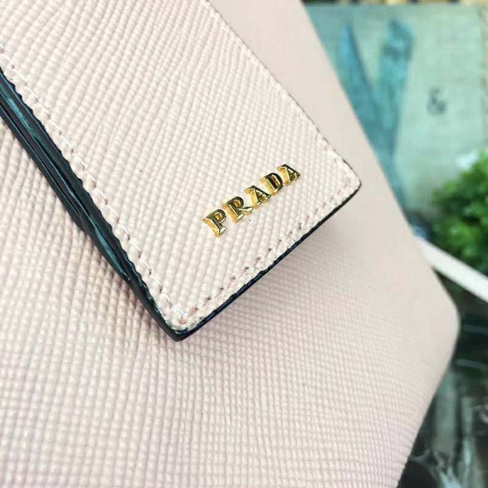Prada Women Panier Medium Bag in Saffiano Leather-White - image 8