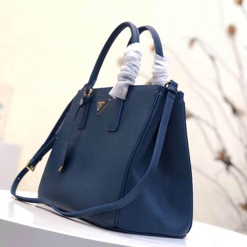 Prada Women Prada Galleria Bag in Saffiano Leather-Blue - image 4