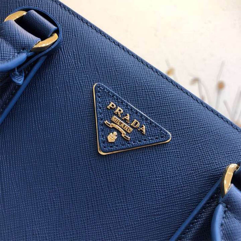 Prada Women Prada Galleria Bag in Saffiano Leather-Blue - image 6