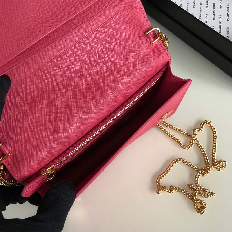 Prada Women Saffiano Leather Mini Bag-Pink - image 9