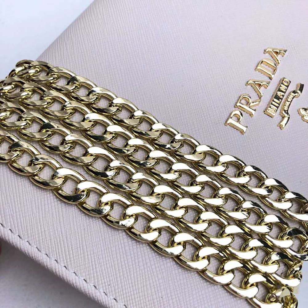 Prada Women Saffiano Leather Shoulder Bag-Beige - image 9
