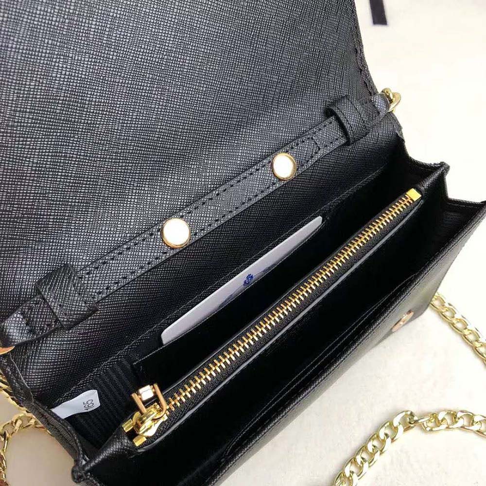 Prada Women Saffiano Leather Shoulder Bag-Black - image 7