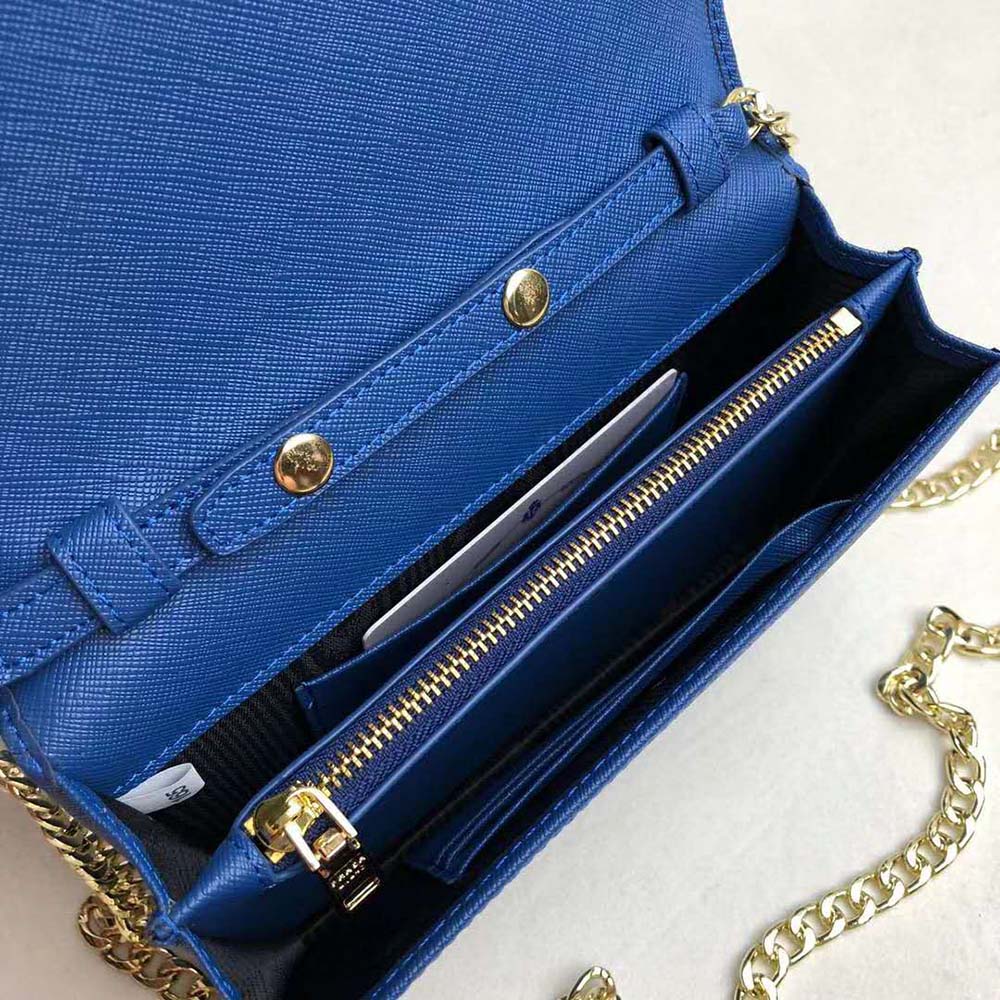 Prada Women Saffiano Leather Shoulder Bag-Navy - image 7