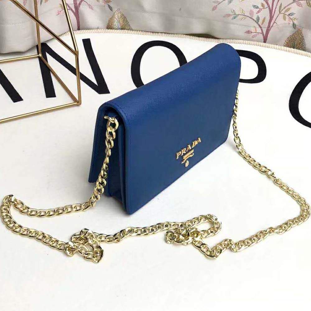 Prada Women Saffiano Leather Shoulder Bag-Navy - image 4