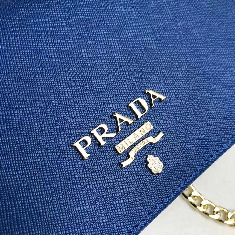 Prada Women Saffiano Leather Shoulder Bag-Navy - image 9