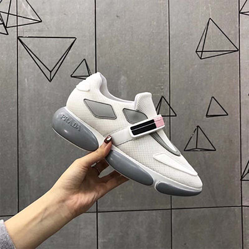 Prada Women Shoes Cloudbust Sneakers 40 mm Rubber Sole-White - image 5