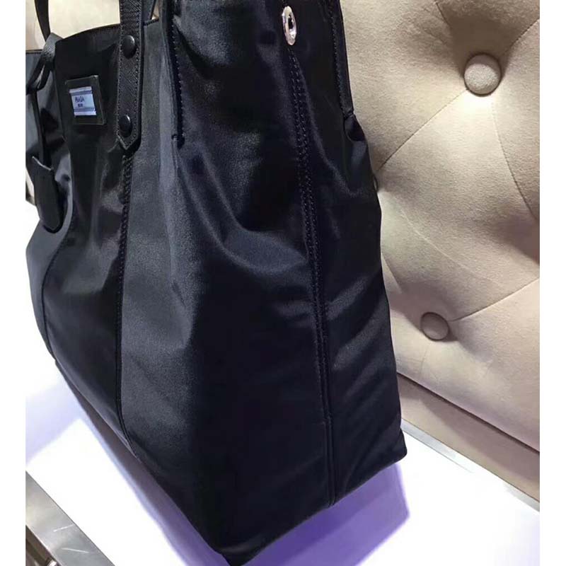 Prada Women Small Etiquette Nylon Bag-Black - image 4