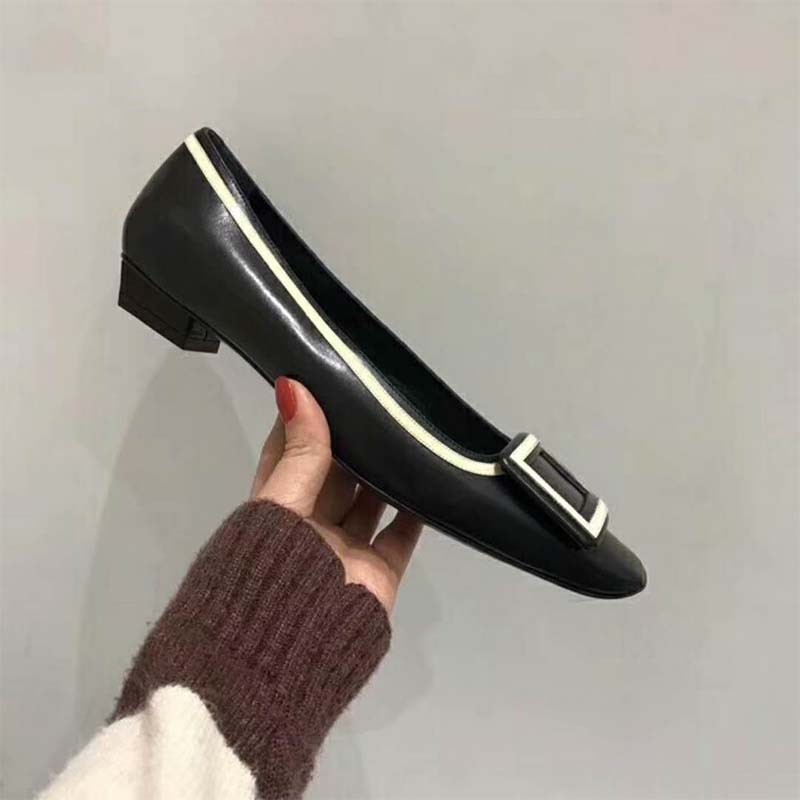Roger Vivier Women Belle Vivier Graphic Ballerinas 25mm Heel-Black - image 5