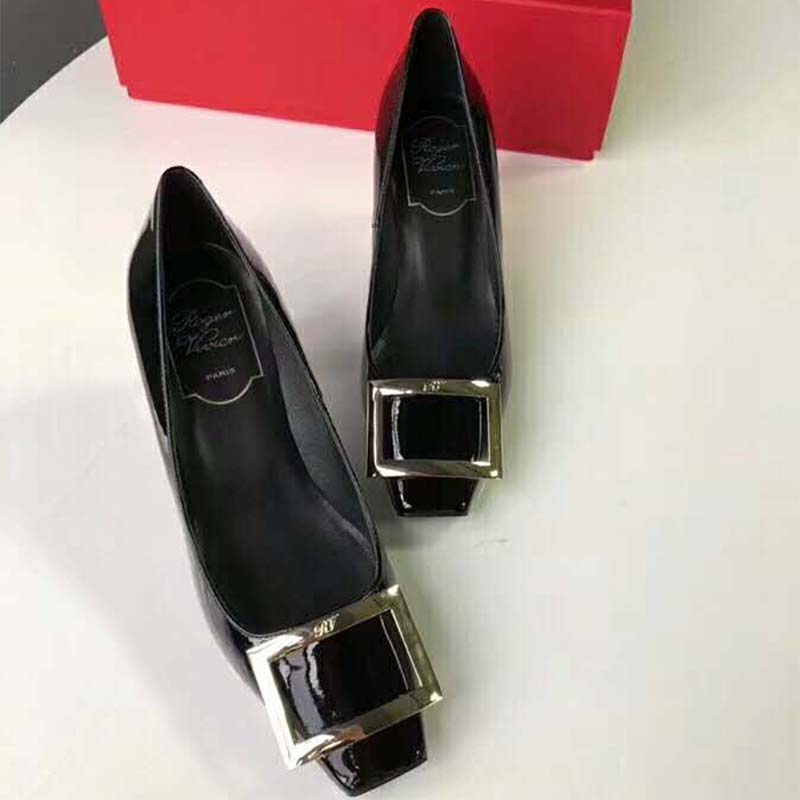 Roger Vivier Women Belle Vivier Trompette Pumps Patent Leather-Black - image 5