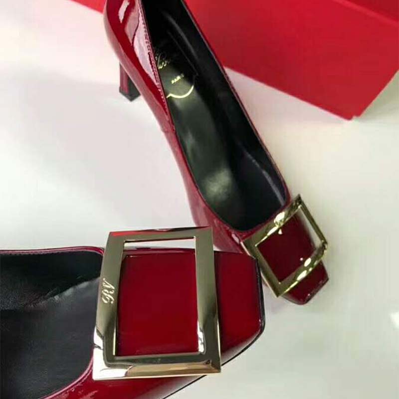 Roger Vivier Women Belle Vivier Trompette Pumps Patent Leather-Red - image 5