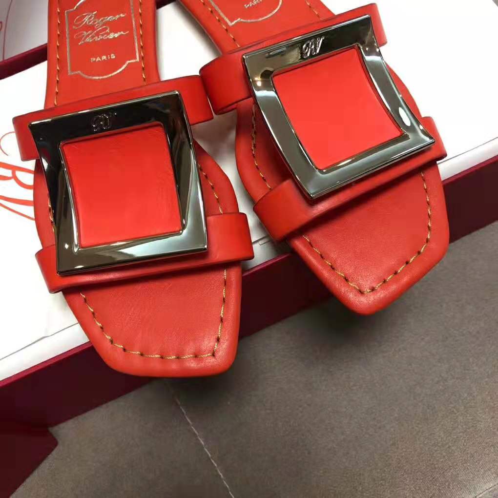 Roger Vivier Women Bikiviv’ Mules Flat Sandals-Orange - image 5