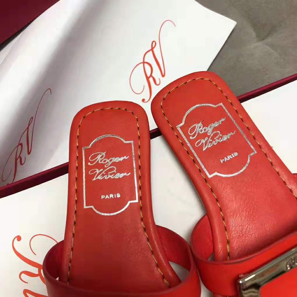 Roger Vivier Women Bikiviv’ Mules Flat Sandals-Orange - image 7