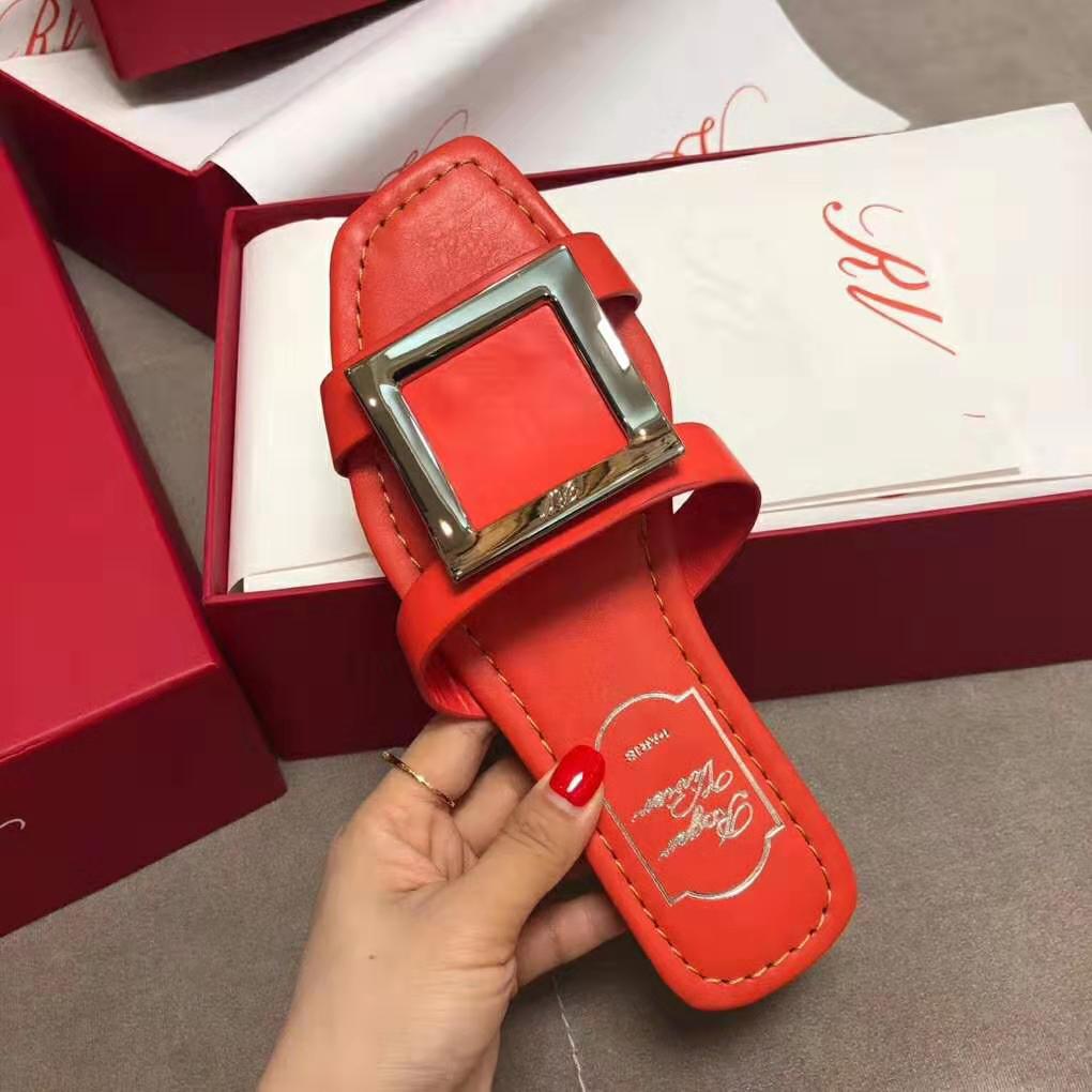 Roger Vivier Women Bikiviv’ Mules Flat Sandals-Orange - image 6