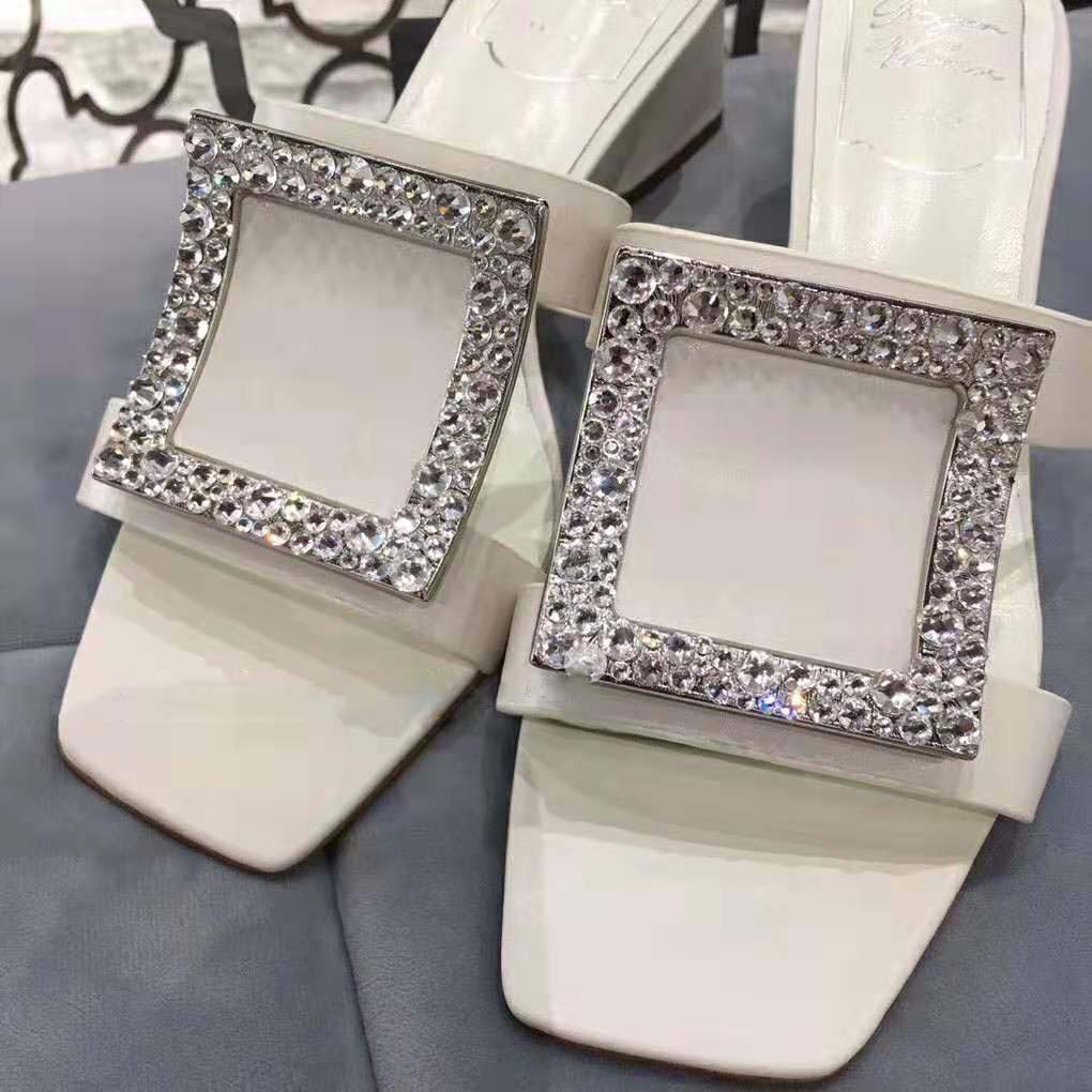 Roger Vivier Women Bikiviv’ Strass Mules-White - image 9